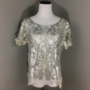 🦄 RD Style Lace and Silver Top 🖤